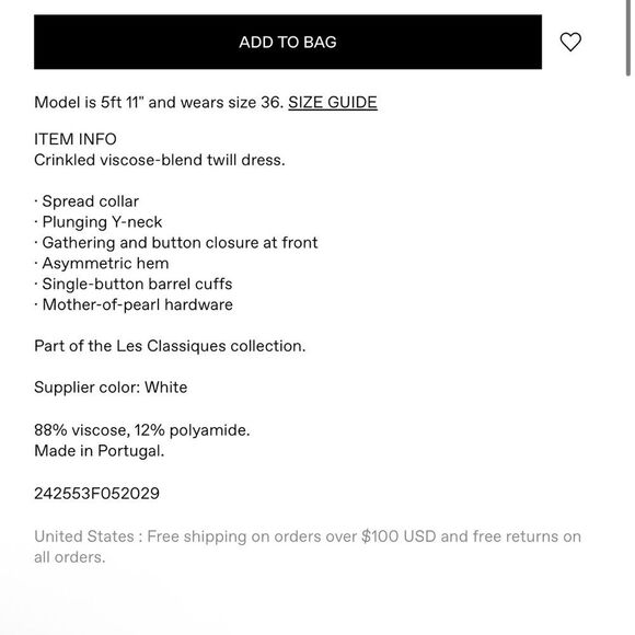 Jacquemus La Robe Bahia Dress in white - Size FR36 - Picture 12 of 13